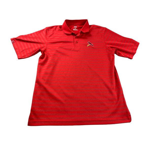 Majestic Polo Shirt Men's Large Red St. Louis Cardinals Logo On Chest Baseball - Picture 1 of 13